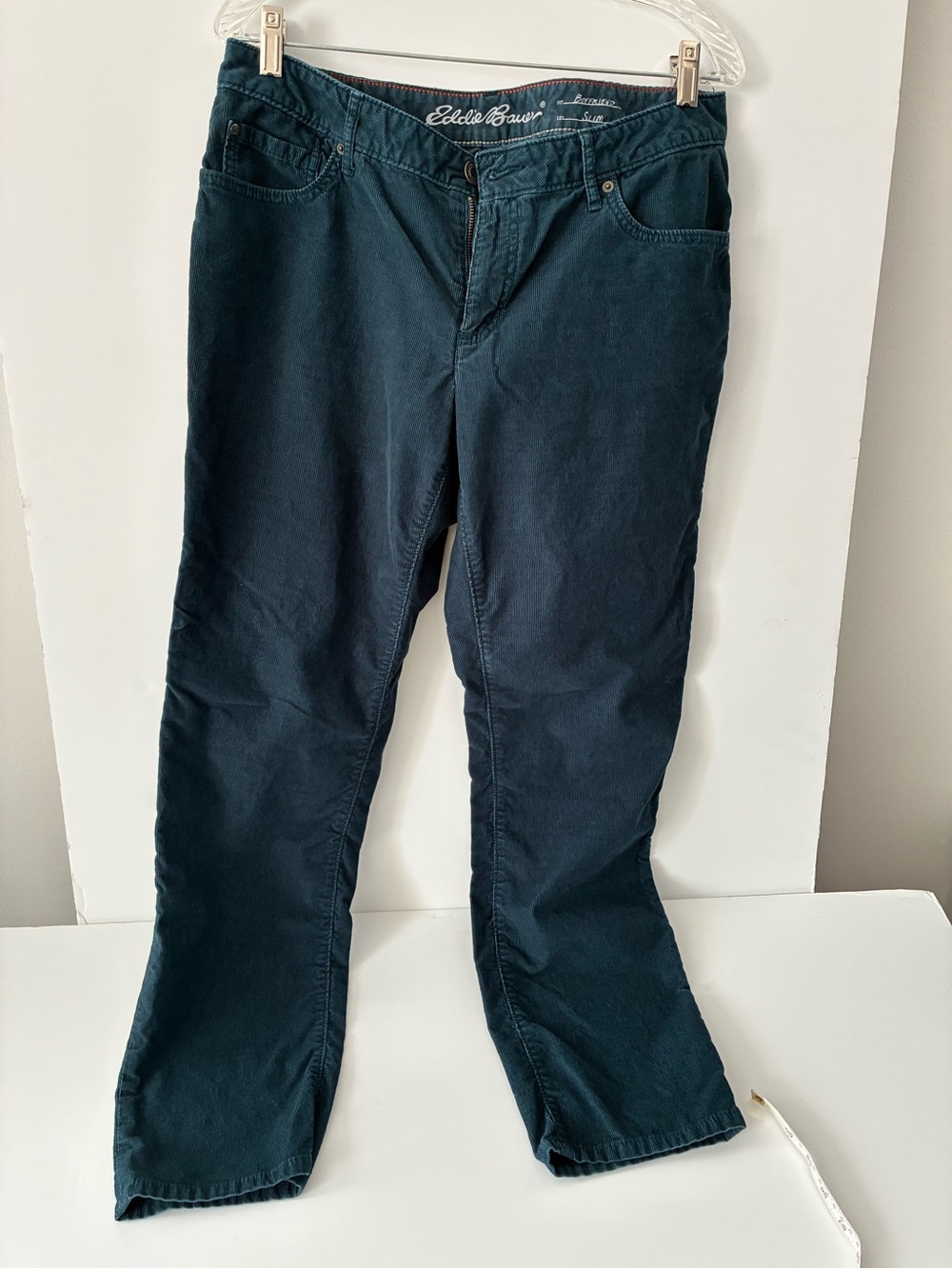 Eddie Bauer Slim Boyfriend Corduroy Pants- Women’s Size 10 - Blue Green